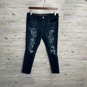 American eagle jegging short 10 ripped jeans